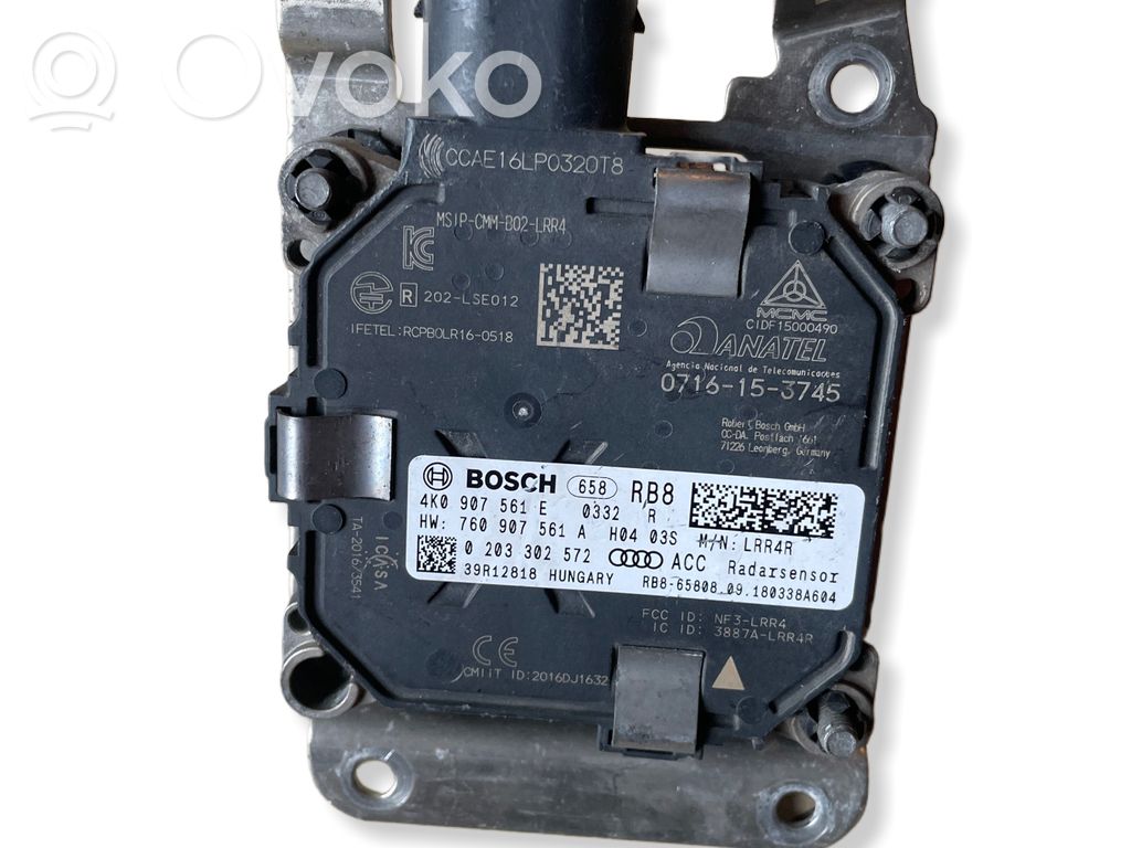 Audi A6 S6 C8 4K Sensor de radar Distronic 