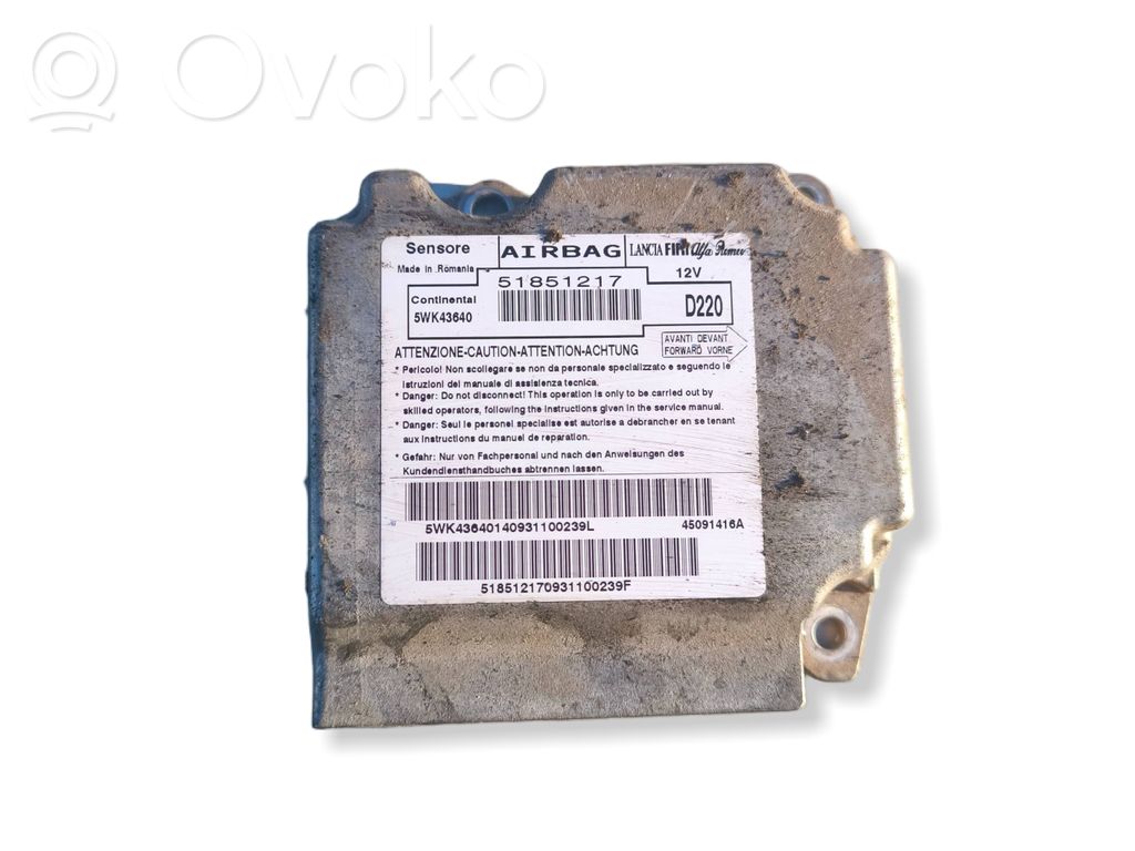 Fiat Bravo Airbag control unit/module 