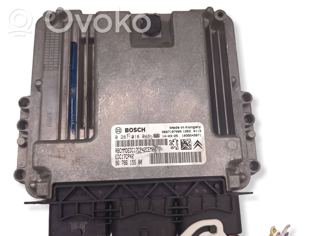 Engine control unit/module   9667187080,9678615580,0281018046