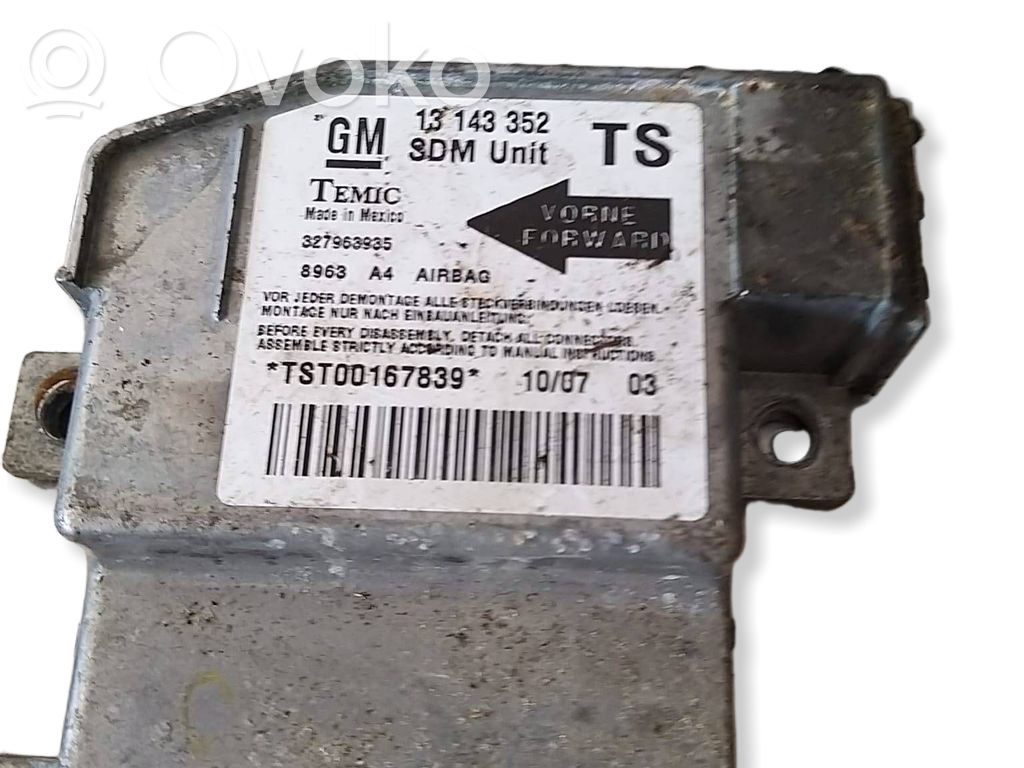 Opel Combo C Airbag control unit/module 