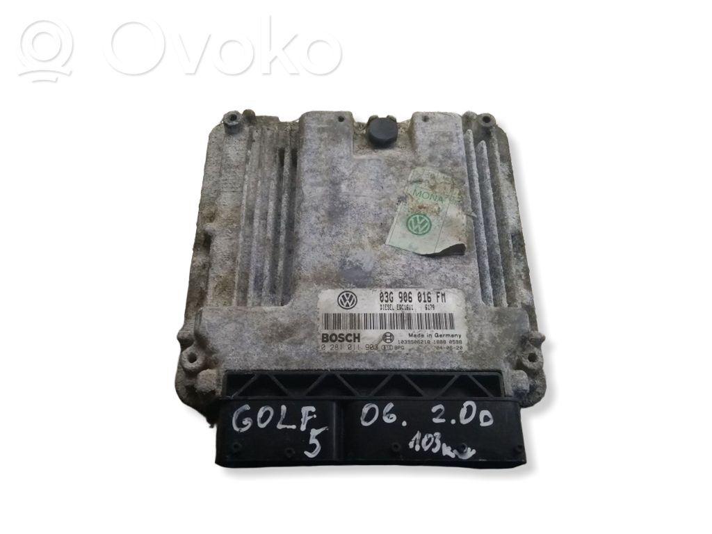 Volkswagen Golf V Engine control unit/module 