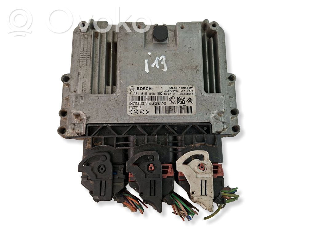 Engine control unit/module   9674244680,0281015848