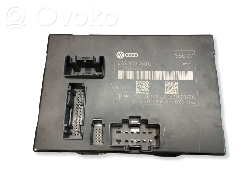 Audi A7 S7 4G Module de commande de siège 