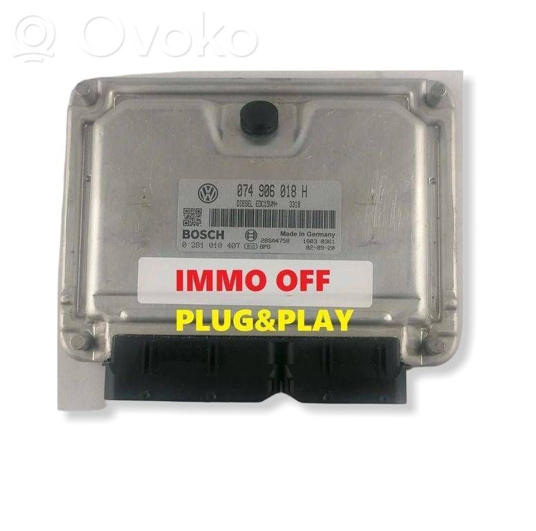 Engine control unit/module   0281010407,074906018H,28SA4758