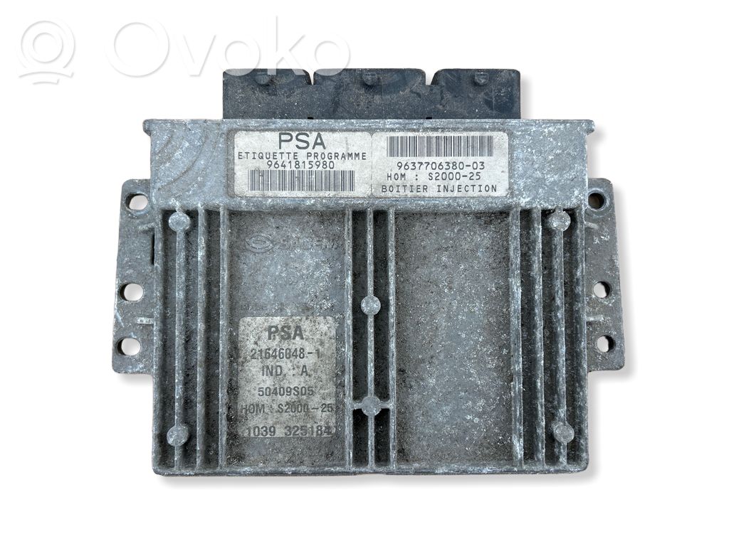 Peugeot 206 Engine control unit/module 