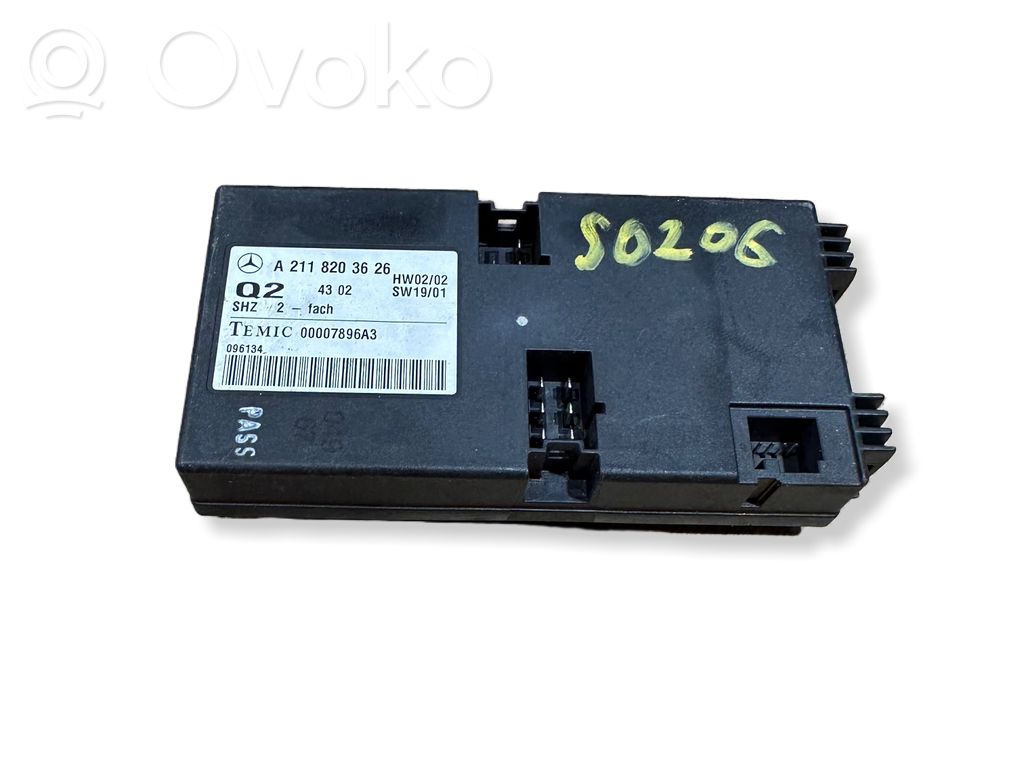 Module de commande de siège   A2118203626,006134,00007896A3