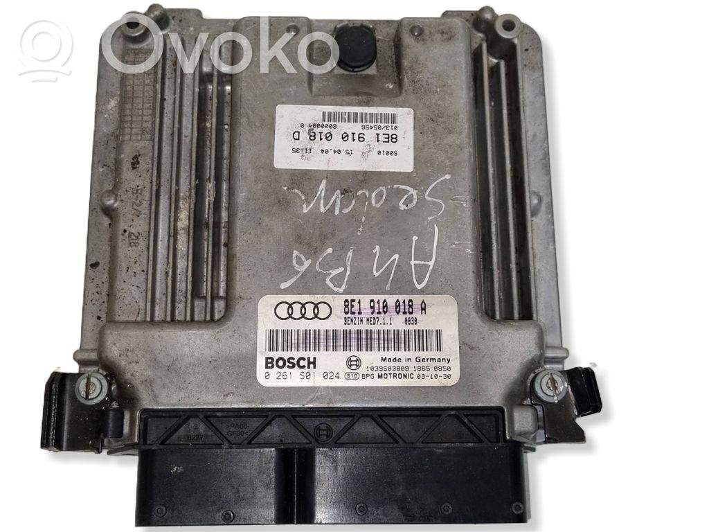 Audi A4 S4 B6 8E 8H Engine ECU kit and lock set 