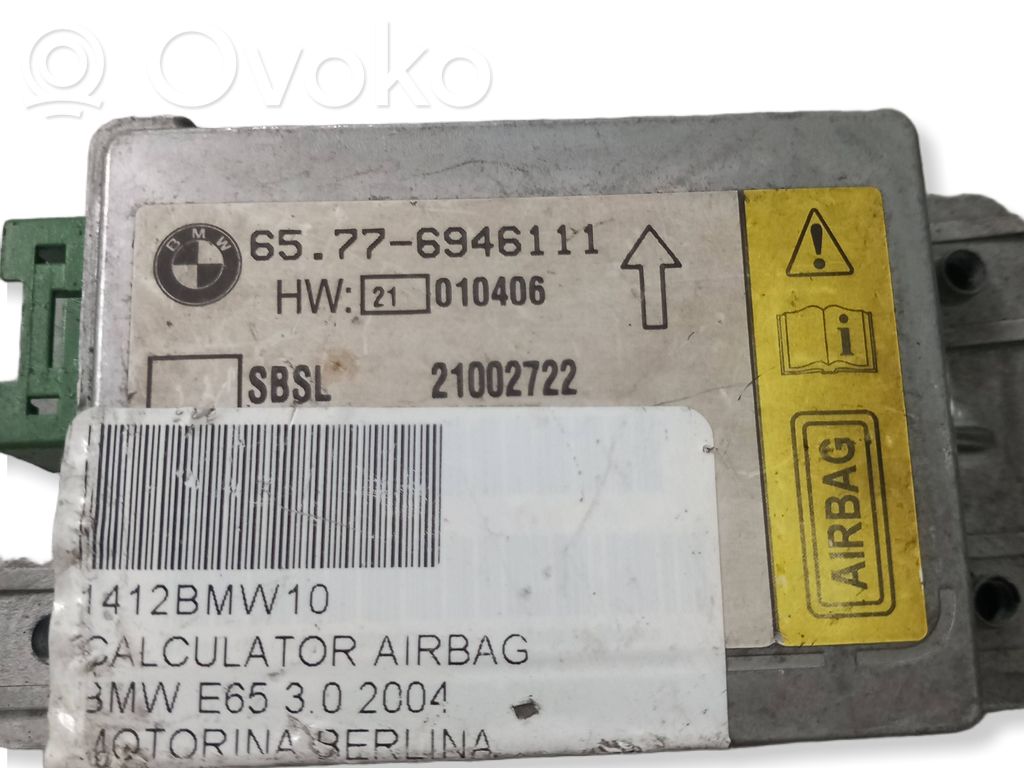 Airbag control unit/module   6946111,21002722,E1010406