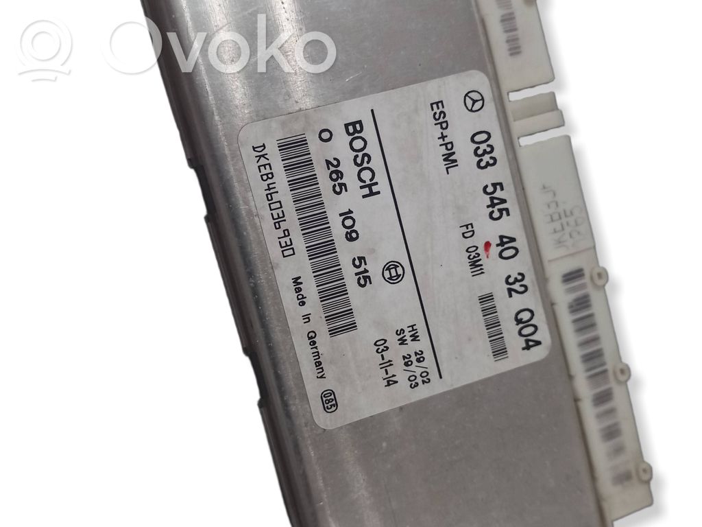 ESP (stability system) control unit   0335454032,0265109515,DKEB46036930