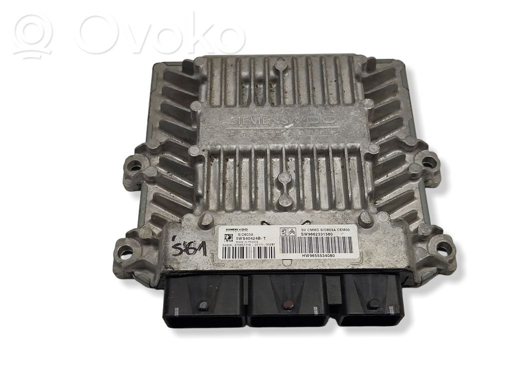 Engine control unit/module ECU   9655534080,9662331580,5WS40424BT