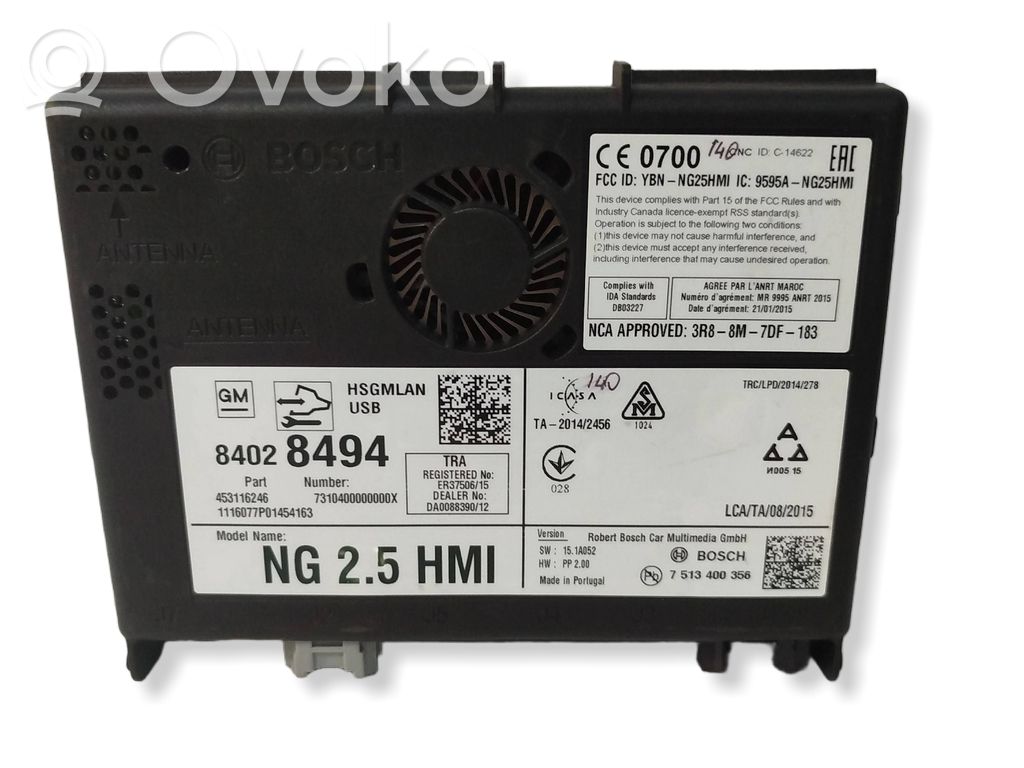 Opel Insignia A GPS navigation control unit/module 