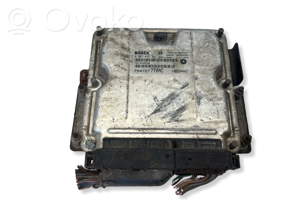 Engine control unit/module   0281011281,P04727770AC,1039S05385