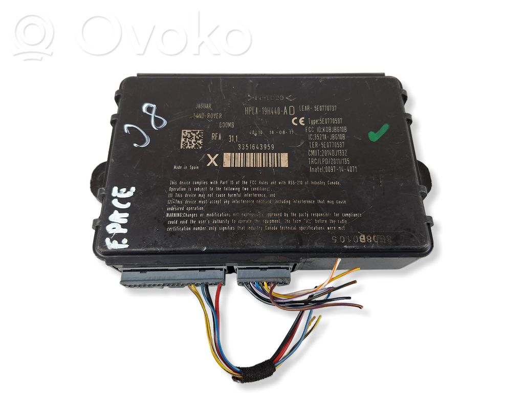 Jaguar XF X260 Keyless (KESSY) go control unit/module 