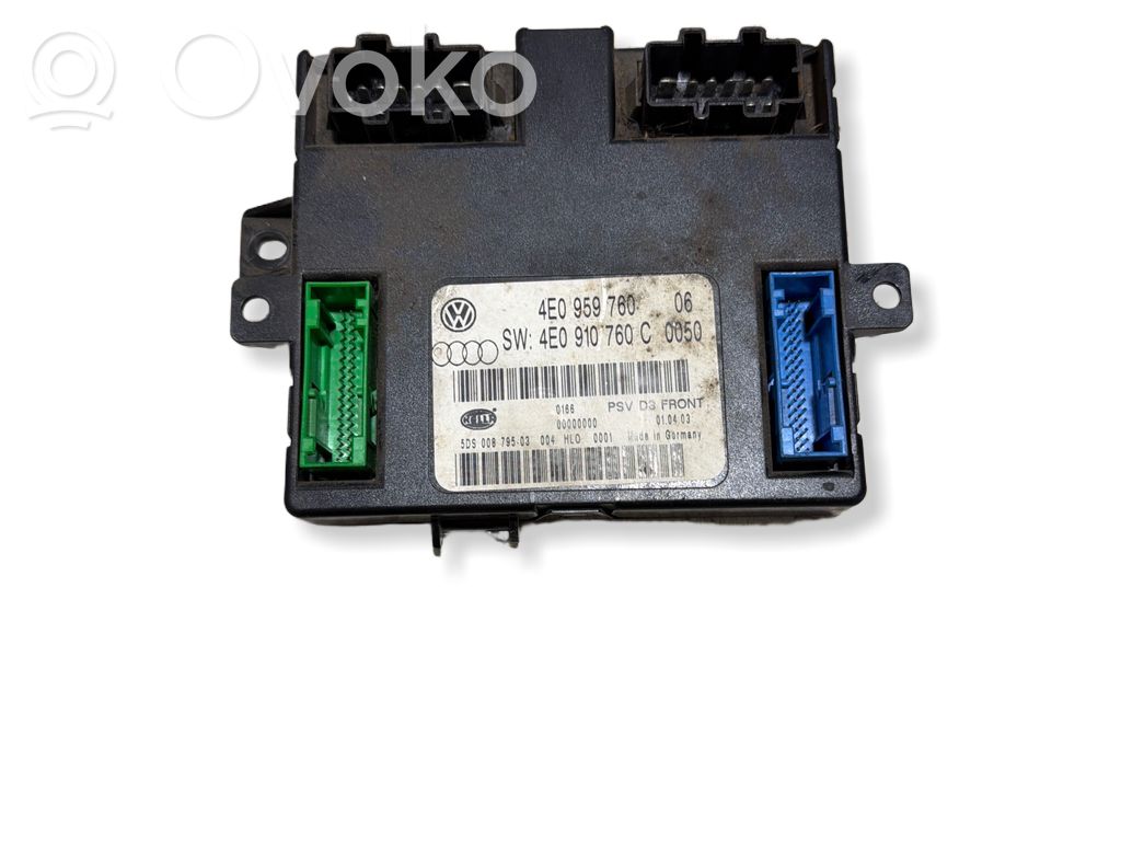 Istuimen säädön moduuli   4E0959760,5DS00879503,4E0910760C