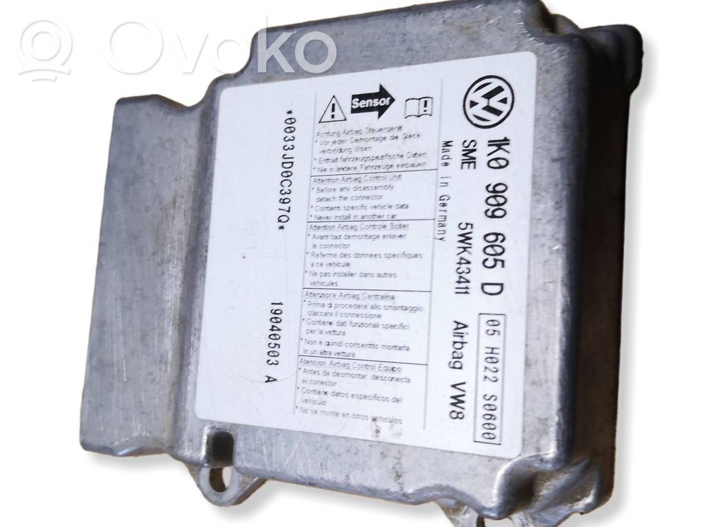 Volkswagen Golf V Unitate/modul de comandă airbaguri 