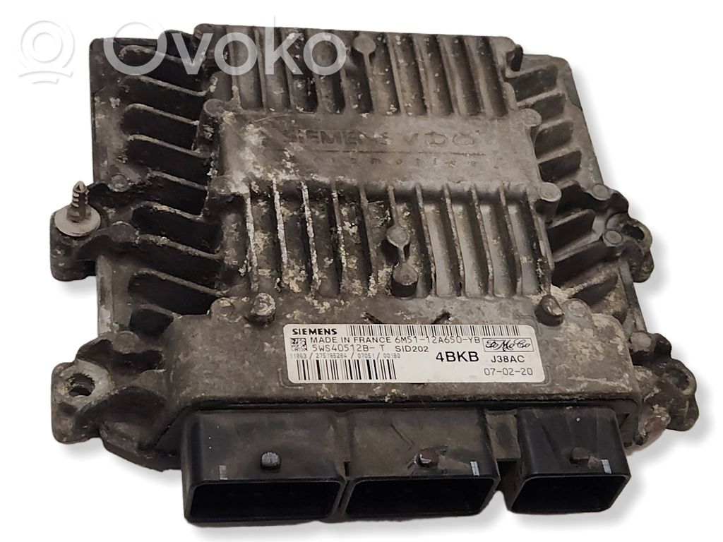 Engine control unit/module   6M5112A650YB,5WS40512BT