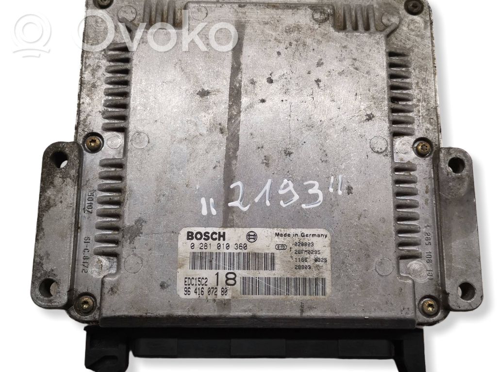 Citroen Berlingo Engine control unit/module 