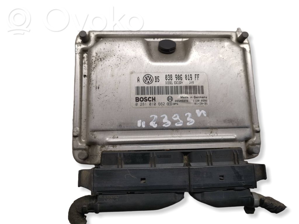 Engine control unit/module   038906019FF,28SA5372,0281010662