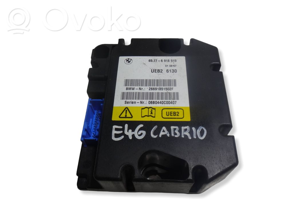 BMW 3 E46 Unidad de control/módulo del Airbag 