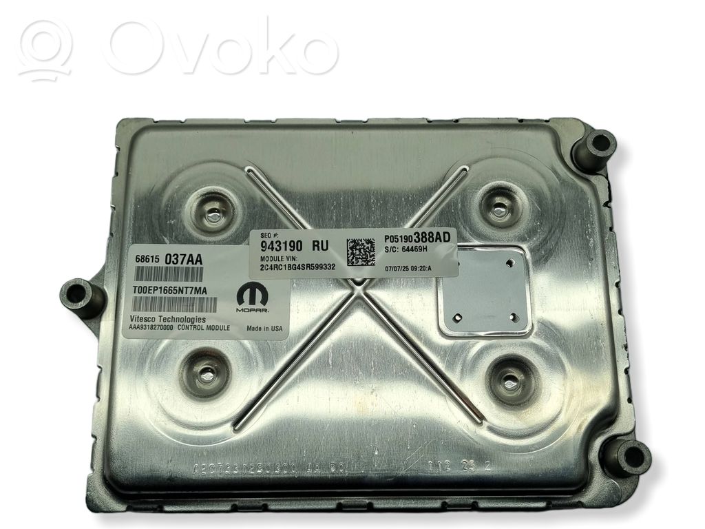 Engine control unit/module   05190388,05190388AD,68615037,68615037AA,AAA49318270000,T00EP1665NT7MA
