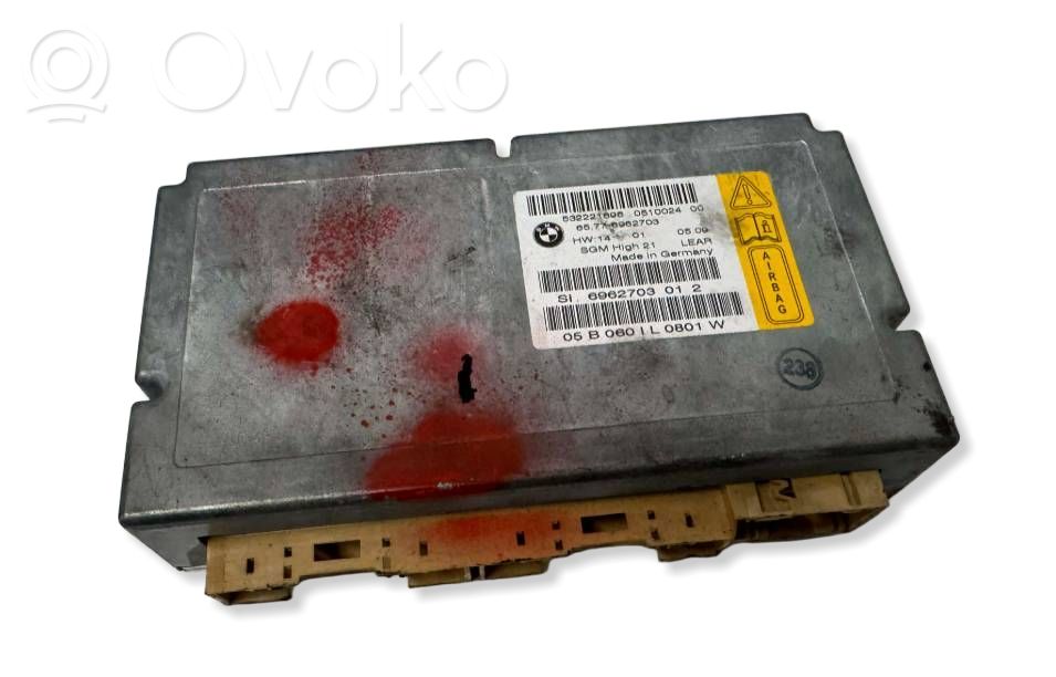 BMW 5 E60 E61 Unidad de control/módulo del Airbag 