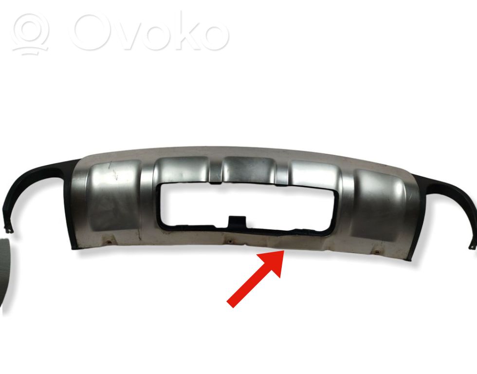 Audi A6 Allroad C6 Moldura inferior del parachoques trasero 