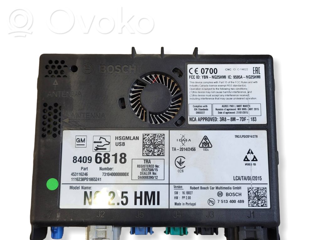 Opel Astra K GPS navigation control unit/module 