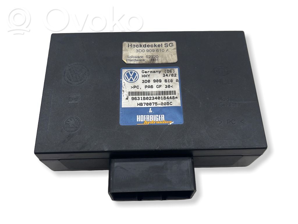 Unité de commande / module de hayon   3D0909610A,HB70075005C
