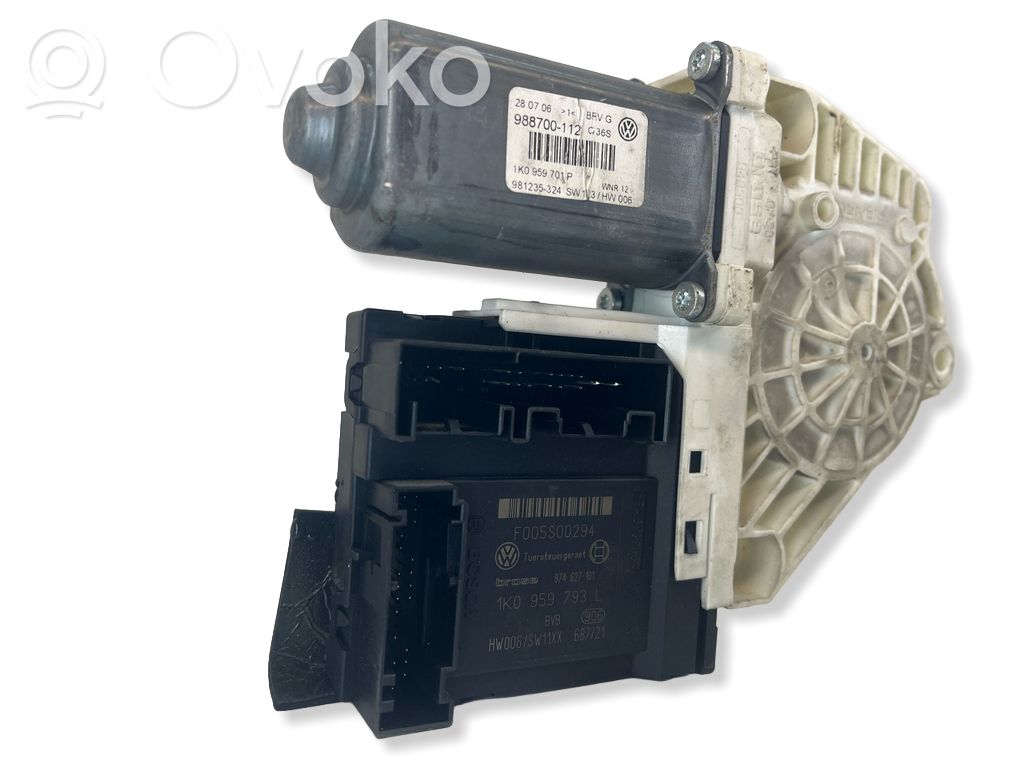 Silnik regulatora szyby drzwi przednich   1K0959793L,974627101,F005S00294