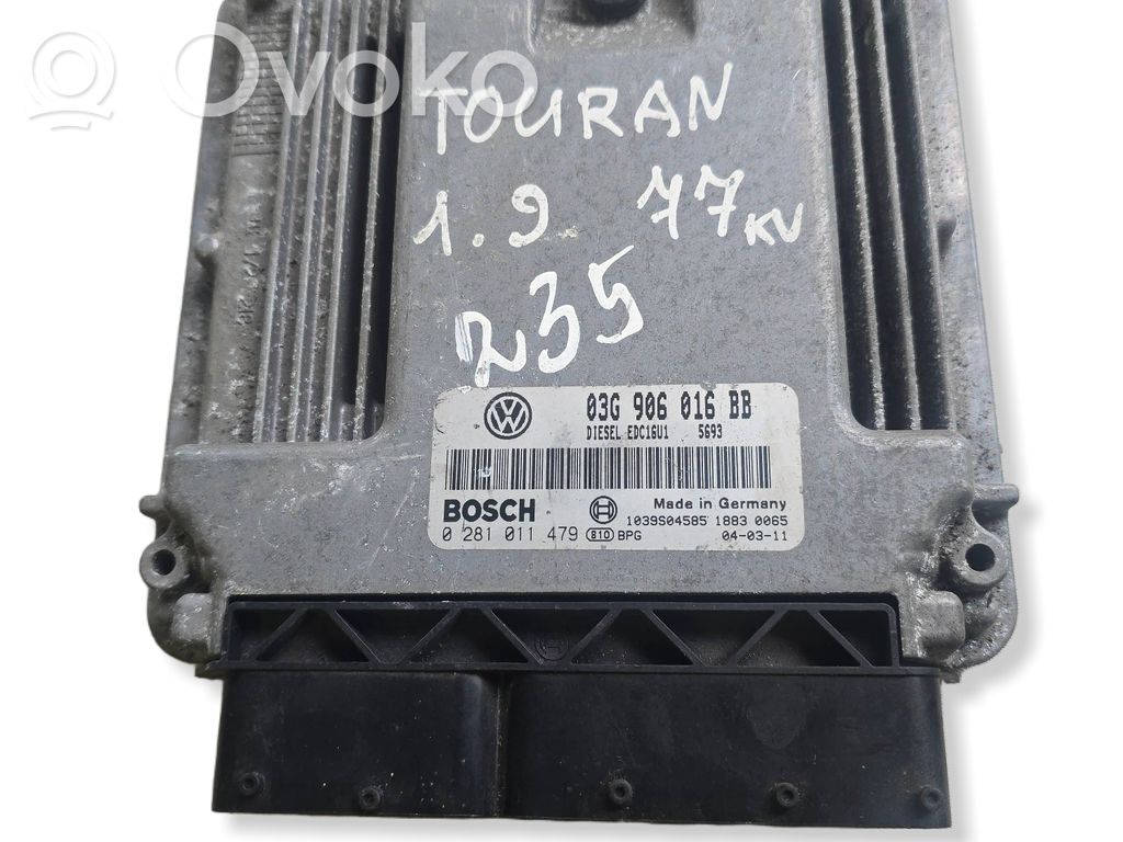 Engine control unit/module   03G906016BB,1039S04585,0281011479