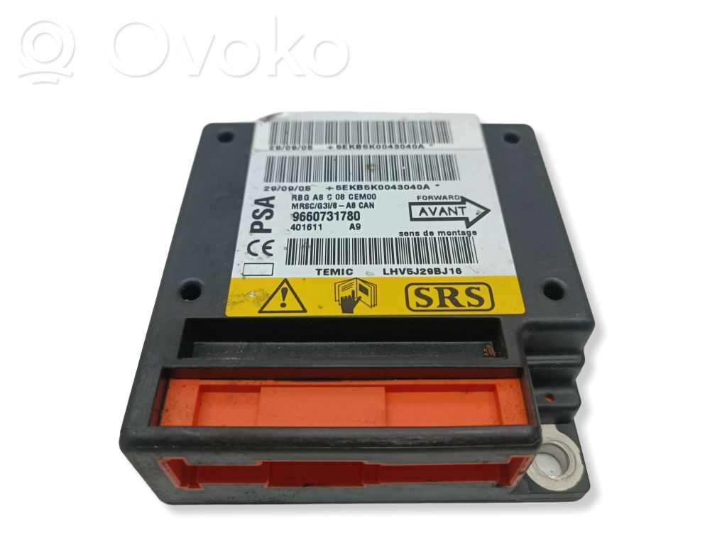 Airbag control unit/module   9660731780,LHV5J29BJ16,5EKK5K0043040A,5EKKSK0043040A