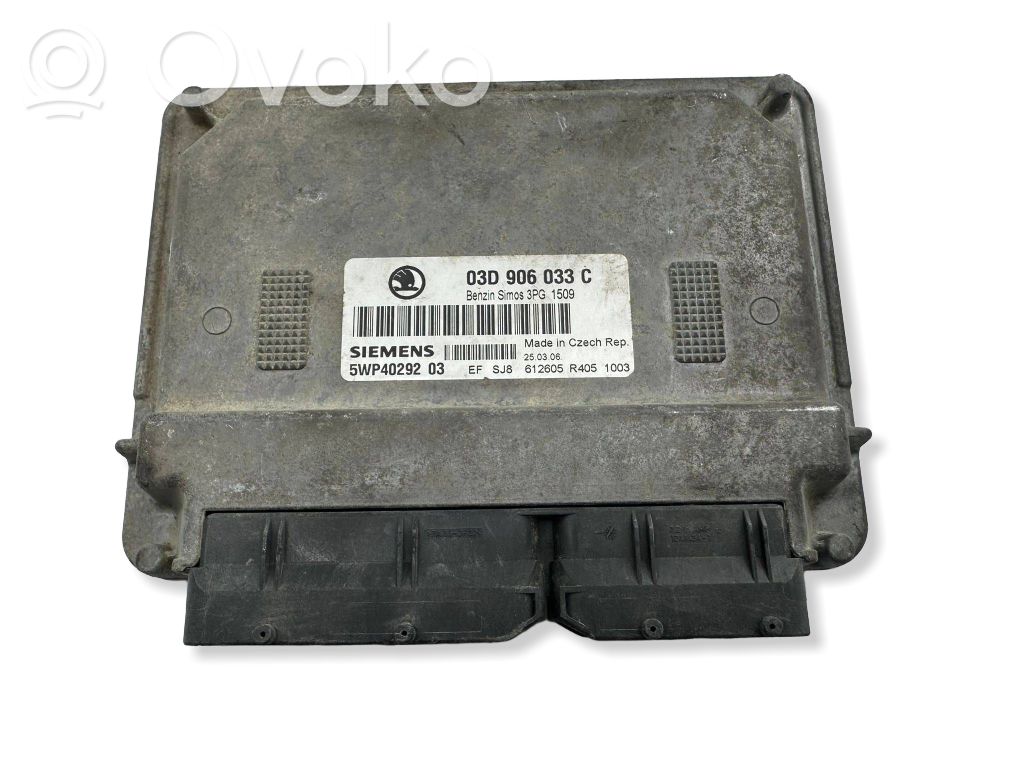 Engine control unit/module   03D906033C,3PG1509,5WP40292