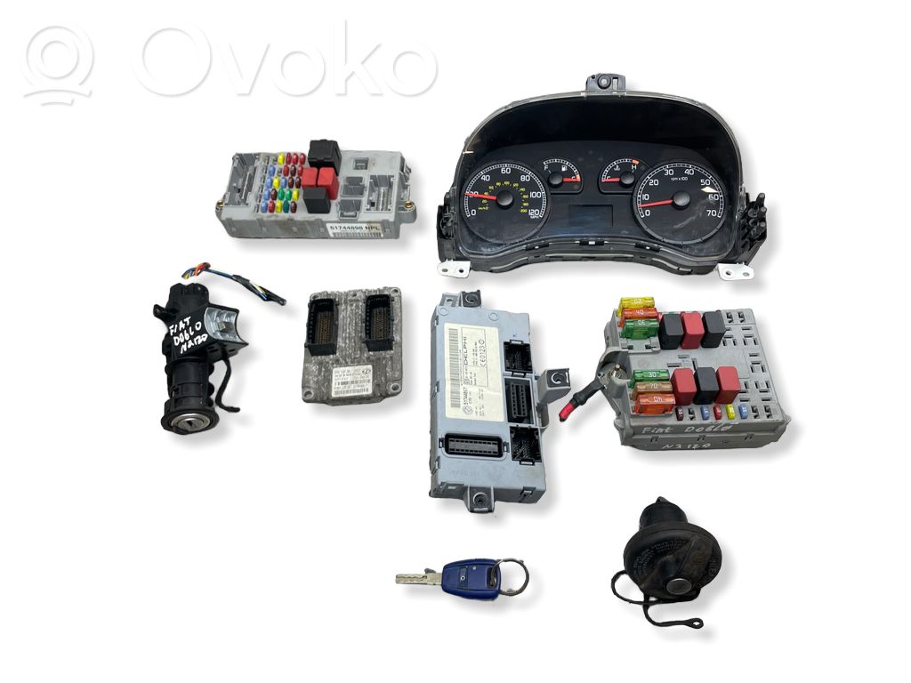 Fiat Doblo Engine ECU kit and lock set 