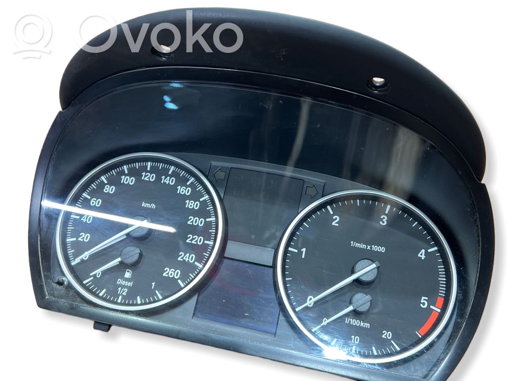 BMW 3 E90 E91 Spidometrs (instrumentu panelī) 