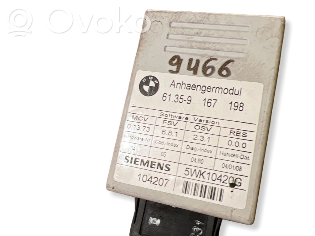 BMW 7 E65 E66 Priekabos kablio valdymo blokas 