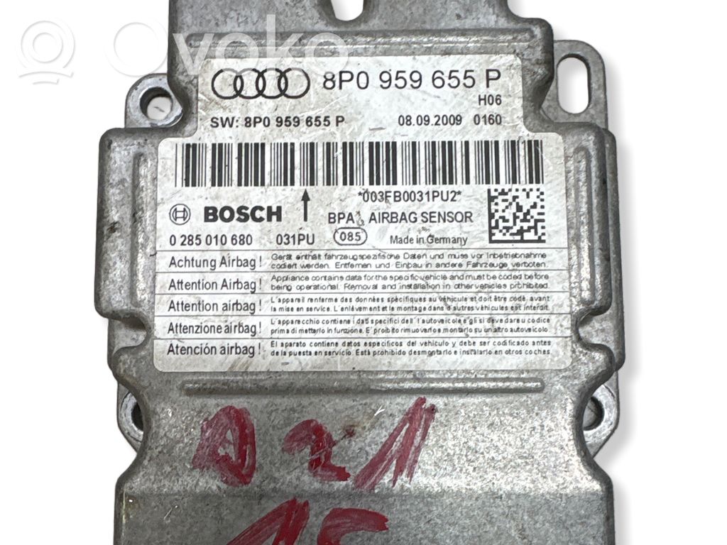 Audi A3 S3 8P Airbag control unit/module 