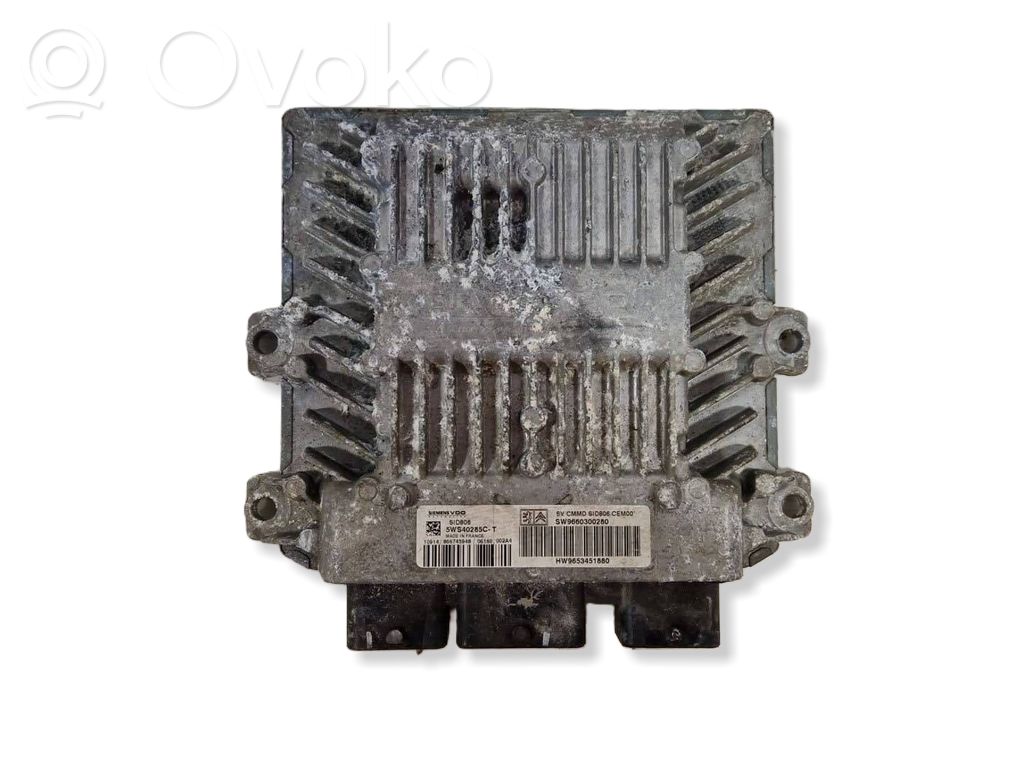 Engine control unit/module   5WS40285CT,9660300280,9653451880