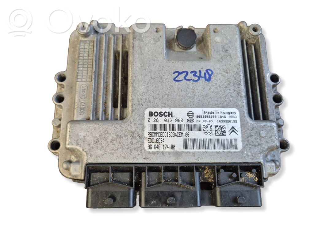 Citroen C4 I Picasso Engine control unit/module 