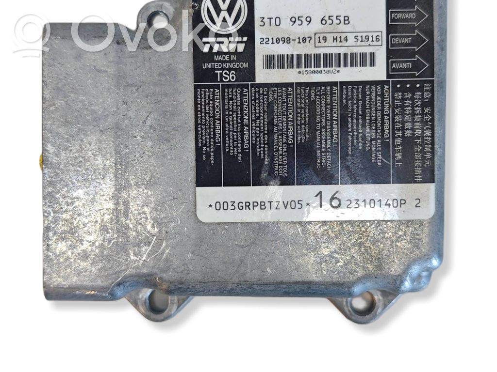 Sterownik / Moduł Airbag   3T0959655B,8D0959655B,221098107,19H14S1916