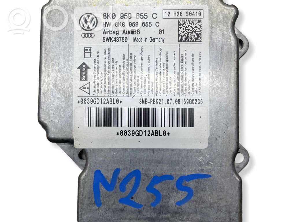 Audi A4 S4 B8 8K Airbag control unit/module 