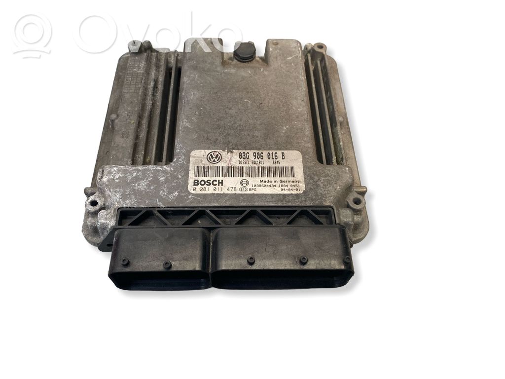 Engine control unit/module   03G906016B,0281011478,1039S04434