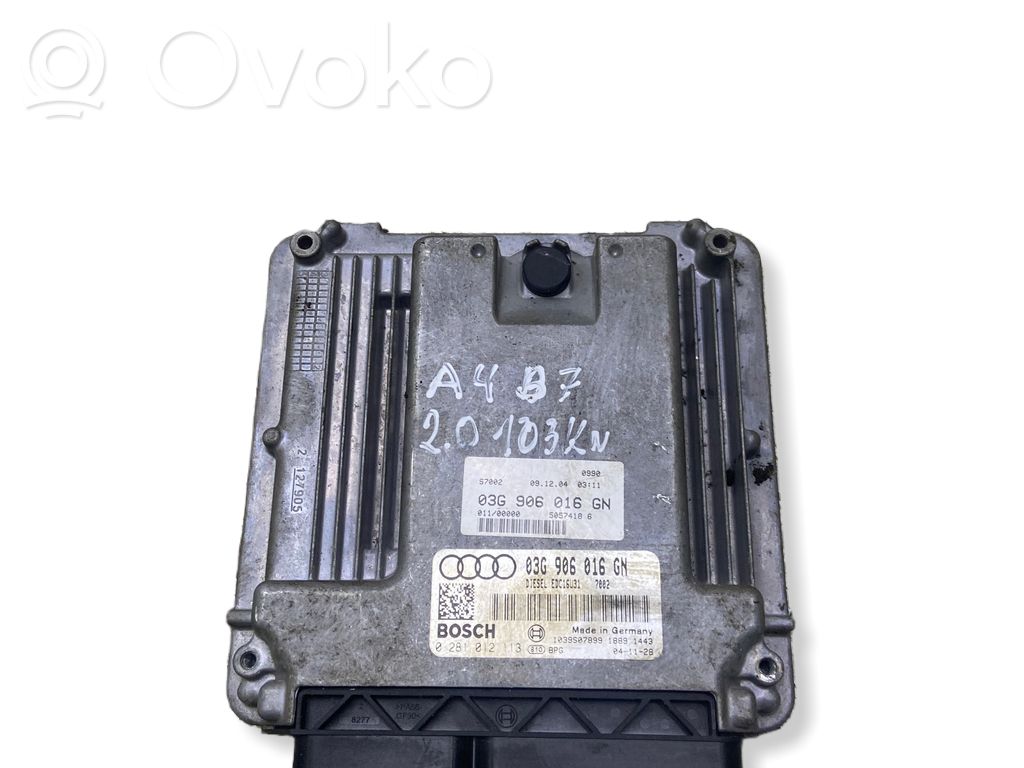Engine control unit/module   03G906016GN,1039S07899,0281012113