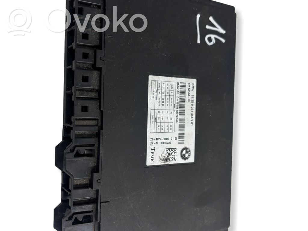 BMW 5 GT F07 Module de commande de siège 