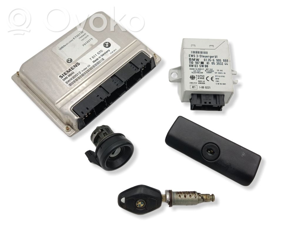 BMW 3 E46 Kit centralina motore ECU e serratura 