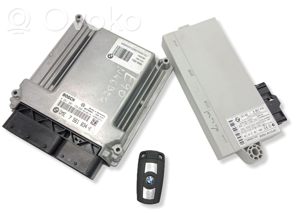 BMW 3 E90 E91 Komputer / Sterownik ECU i komplet kluczy 