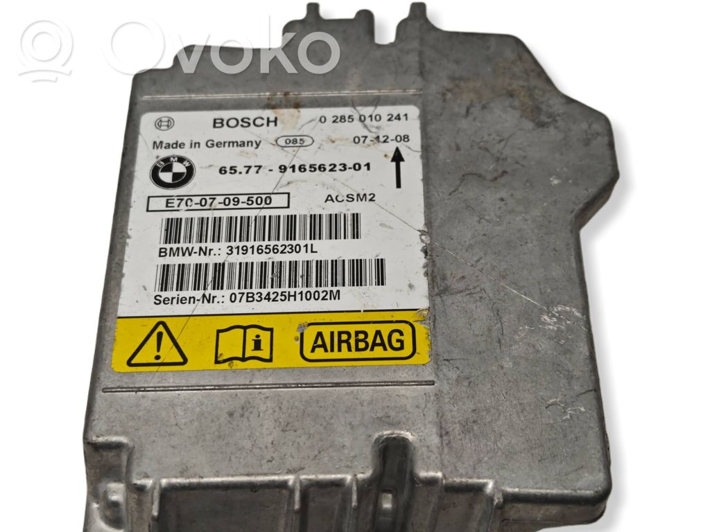 BMW X5 E70 Unitate/modul de comandă airbaguri 
