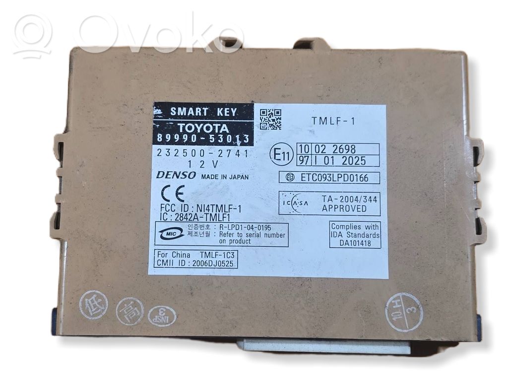 Lexus IS 220D-250-350 Moduł / Sterownik systemu uruchamiania bezkluczykowego 
