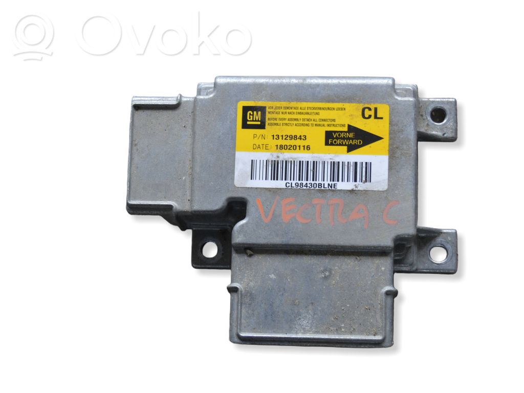 Sterownik / Moduł Airbag   13129843,CL98430BLNE,18020116
