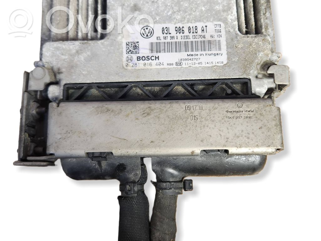 Engine control unit/module   03L906018AT,03L907309R,0281016404