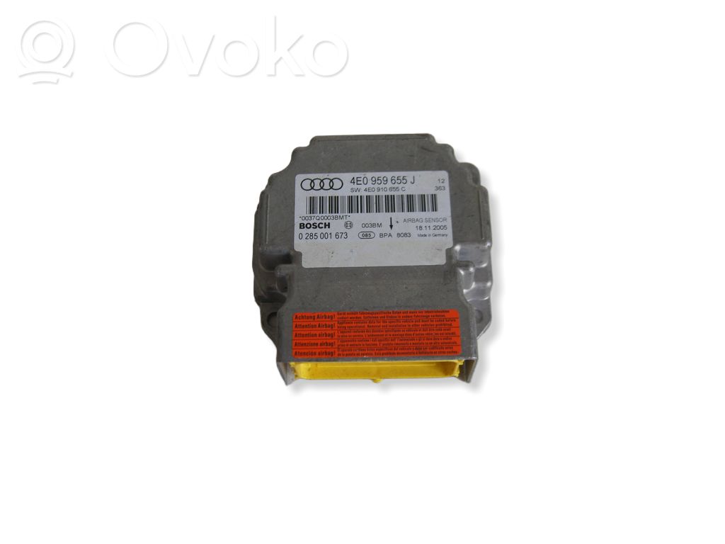 Airbag control unit/module   4E0959655J,0285001673